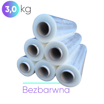 Folia Stretch Bezbarwna 3kg (10 rolek)